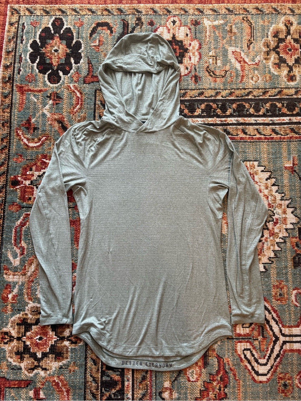 Lululemon Drysense Hoodie - XS, Green Twill/White